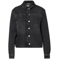 STREET ONE Jeansjacke mit Brust Taschen, schwarz