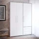 Forte Drehtürenschrank 144,4 x 200 x 53 cm grau