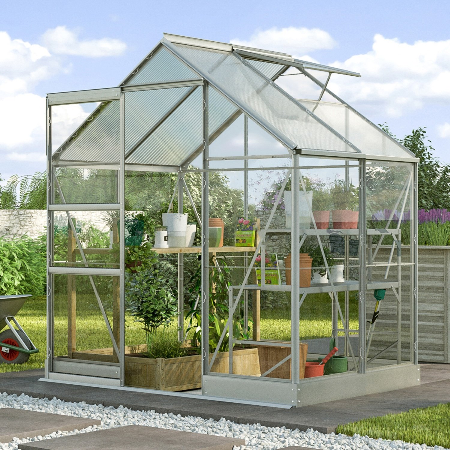 Vitavia Aktionsangebot (inkl. 100 Euro Zubehör): Gewächshaus "Kapitol 2500",aluminium eloxiert,2,5 m2