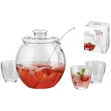 Bohemia Cristal Libera Bowle-Set, 9tlg. Kristall, Kristalloptik transparent