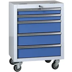 Mobiler Werkstatt-Werkzeugkasten EXPERT, 5 Schubladen, 645 x 460 x 860 mm