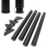 Wiltec Möbelfuß Set 4 Stück Ø 60 mm 710-740 mm