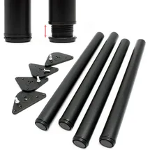 Wiltec Möbelfuß Set 4 Stück Ø 60 mm 710-740 mm