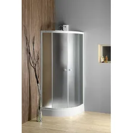 Aqualine ARLEN Duschabtrennung Viertelkreis 80 x 80 cm Brick Glas BTR800