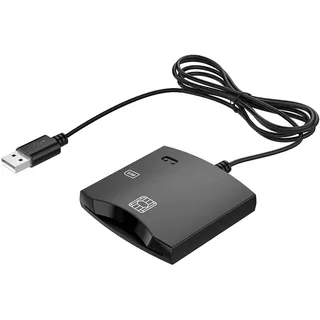 Alnicov USB 2.0 CAC-Kartenleser Connection N Play SIM-Kartenleser Bank-IC-Chipkartenleser für Laptops und Computer, kompatibel mit Win und Linux
