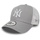 New Era Clean Trucker Cap NY Yankees Hellgrau Gray White, Size:ONE Size