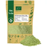 BIO Weizengraspulver 200g | Rohkostqualität aus kontrolliertem Anbau | Pulver für Smoothies, Shakes, Bowls & Drinks | Ohne Zusätze & Aromen | DE-ÖKO-039 | Vegan & fein gemahlen | OmVeda