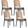 Beliani Esszimmerstuhl Plose Kunststoff beige/schwarz 4er Set