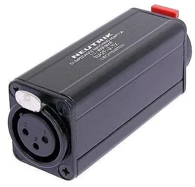 NEUTRIK NA2F-J-TX - TrafoAdapter, 3p XLR female auf 6,3 Klinke female