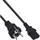 InLine Netzkabel, Schutzkontakt gerade auf Kaltgerätestecker C13, schwarz