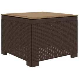 vidaXL 1-Sitzer Garten-Sofa mit Kissen Rattan-Look PP Braun