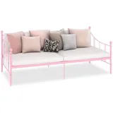 vidaXL Tagesbett-Rahmen Rosa Metall 90×200 cm