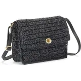 VIVANCE Umhängetasche Papierstroh Black