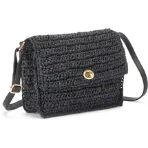 VIVANCE Umhängetasche Papierstroh Black