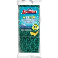 Spontex Spülschwamm Mosaik Reinigungsschwämme, Griffrille&Scheuerseite, farbig sortiert, 3 Stück