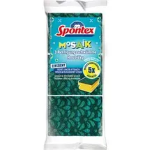 Spontex Spülschwamm Mosaik Reinigungsschwämme, Griffrille&Scheuerseite, farbig sortiert, 3 Stück