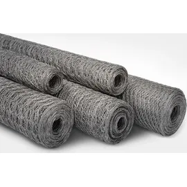 Floordirekt Drahtzaun Verzinkt Maschenweite 13 mm Höhe 50 cm Länge 10 m Silber