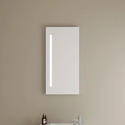 burgbad Eqio Badspiegel 40 cm LED-Beleuchtung Chromoptik, Spiegel,