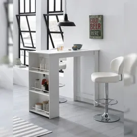 KADIMA DESIGN Bartisch WL5.732 120 x 107,5 x 60 cm Stehtisch Holz in Weiß | Gr.: onesize