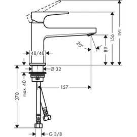 Hansgrohe Metropol 100 Einhandmischer DN 15 chrom 32503000