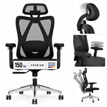 onbest Bürostuhl PREMIUM Kunststoff Schwarz