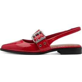 Marco Tozzi Damen Pumps weiches Feel Me Fußbett weiches Innenfutter Vegan Vegan, rot (RED PATENT), 39 EU