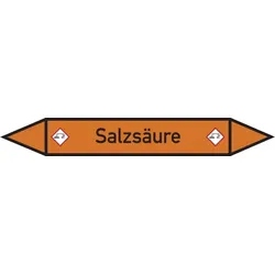 Rohrleitungskennzeichen Salzsäure - 270x37 mm Folie selbstklebend