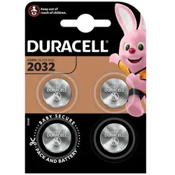 4x Duracell Lithium-Knopfzelle Batterie CR2032 Lithium 3V