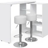 Vicco Bartisch VEGA Weiß Bartresen Stehtisch Tisch Tresentisch Bistrotisch Küche inkl. Barhocker