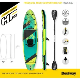 BESTWAY SUP Board Touring Komplett-Set 340 x 89 x 15 cm grün