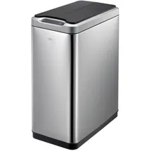 Eko Phantom Sensor 2 x 20 L Mülltrennsystem, 2 Fächer, Soft-Close Deckel, Wasserdicht, Fingerabdruckresistent, Abfalleimer Küche, mattes Edelstahl, Abfallbeutelfixierung