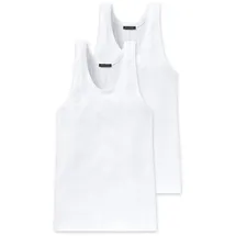 SCHIESSER Unterhemd 2er-Pack Authentic Undershirts Weiß Baumwolle XX-Large Herren