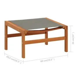 vidaXL Gartenstuhl 60 x 83,5 x 77,5 cm grau