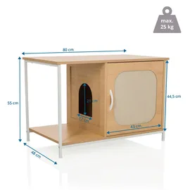 hjh living Katzentoilette Kittyhome 1 80x48x55 Cm Beige