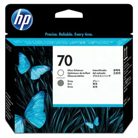 HP 70 glossy enhancer + grau 