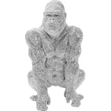 Kare 61561 Deko Figur Shiny Gorilla Silber 46cm, One Size