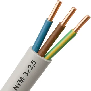 Frei NYM-J 3x2,5 RG50 Mantelleitung NYM-J 3 G 2.5 mm2 Grau 50 m