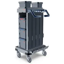 Vileda Professional Origo 2 A Reinigungswagen, Kompakter Reinigungswagen für Standorte mit begrenztem Lagerraum, 1 Stück
