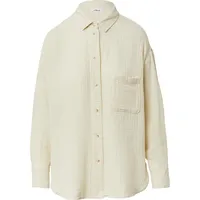 Oversized Bluse aus Musselin - beige - L