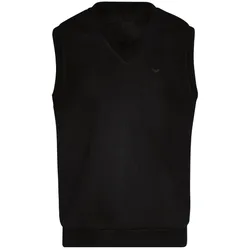 Pullunder TRIGEMA "TRIGEMA Pullunder in Waffeloptik", Damen, Gr. L, schwarz, 100% Baumwolle, Basic, Pullover