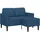 vidaXL 2-Sitzer-Sofa mit Chaiselongue L-Form Blau 125 cm Stoff