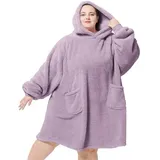 BEDSURE Hoodie Decke mit Ärmeln - Tragbare Decke zum Anziehen Erwachsene Kuschelpullover, Warm Kuscheldecke mit Ärmeln weich Ärmeldecke als Geschenke für Frauen Freundin Mütter