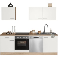 OPTIFIT Küchenzeile »Leer Breite 240 cm«, mit Hanseatic E-Geräten, inkl. Geschirrspüler, weiß
