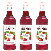 Monin Sirup Erdbeere, 1,0L, 3er Pack