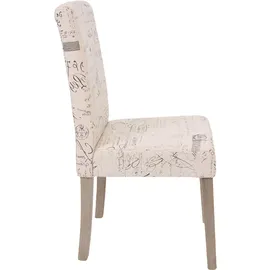 Mendler Esszimmerstuhl Littau Textil creme 6er Set