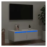 VidaXL TV-Schrank mit LED-Leuchten Weiß 75x35,5x25 cm