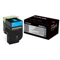 Lexmark 800X2 TONERKARTUSCHE Cyan