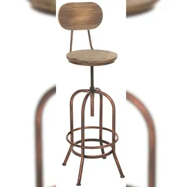 CLP 2er Set Barhocker Pino Holz höhenverstellbar,bronze