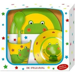 DIE SPIEGELBURG 18252 Geschenkset Kindergeschirr Frosch, 4-teilig - Freche Rasselbande