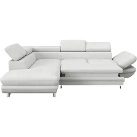 Cotta Ecksofa COTTA "Enterprise L-Form", weiß (altweiß), B:277cm H:91cm T:104cm, Softlux-Kunstleder;Luxus-Kunstleder, Sofas, Ecksofa, mit Arm- & Kopfteilverstellung, wahlweise mit Bettfunktion